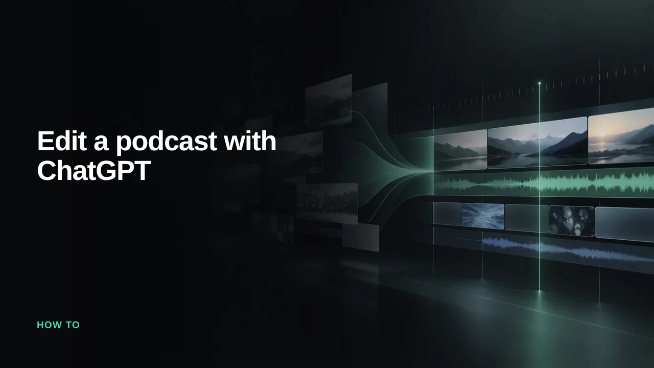 How to Edit a Podcast with ChatGPT (Multicam, Step by Step) — Eddie AI blog cover