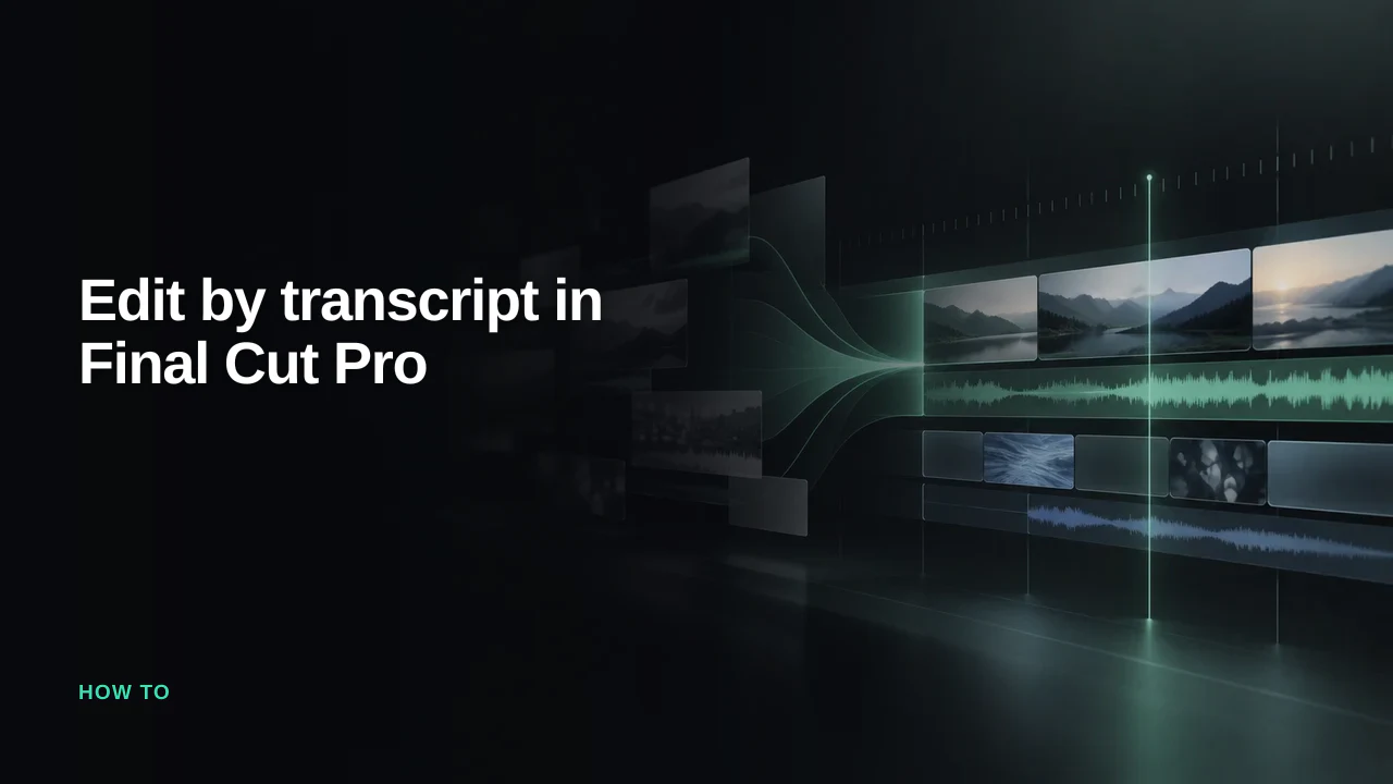 How to Edit by Transcript in Final Cut Pro — Eddie AI blog cover