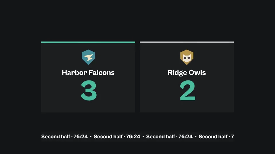 Live Scoreboard in the Eddie demo brand