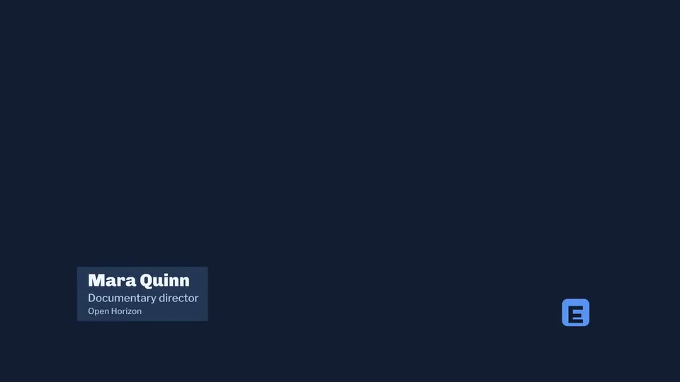 Lower-Third System in the Cobalt Works demo brand